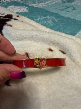 Vera Bradley Red Heart Enamel Bangle Bracelet - Women's Jewelry